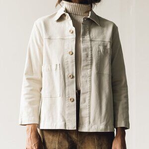 SOLD First Rite Workwear Twill Jacket | Natural S